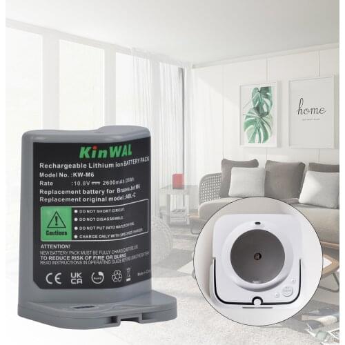 2600mAh Braava Jet M6 Battery for iRobot Braava Jet M6 Professional Vacuum Cleaner