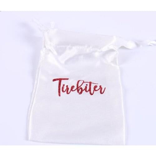 Glitter Red Text Satin Bag for Jewelry Packaging Custom Name Drawstring Pouch Personalized Wedding Bridesmaid Gifts Silk Bags