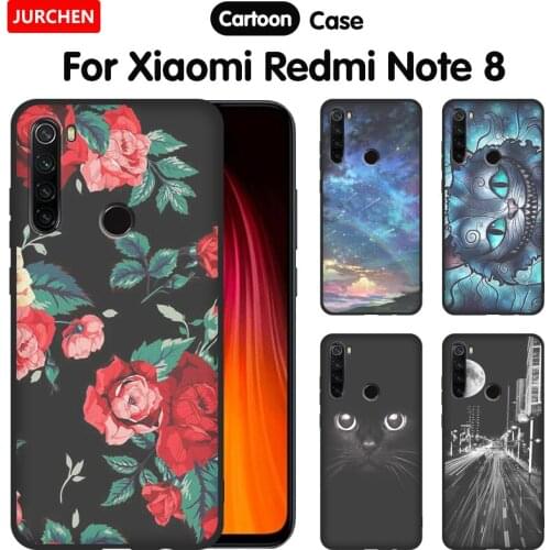 JURCHEN Case For Xiaomi Redmi Note 8 Case 2019 Cute Cartoon Silicone Soft Phone Case For Xiomi Xiami Redmi Note8 Cover