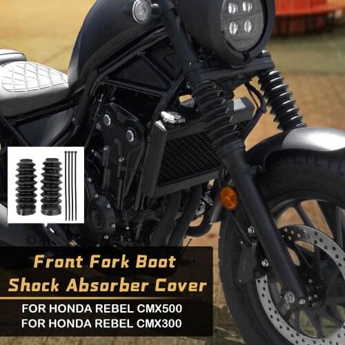 For Honda Rebel 500 Front Fork Tube Slider Shock Absorber Cover Gaiters CMX300 CMX500 2017 18 2019 2020 2021 CMX 300 Accessories