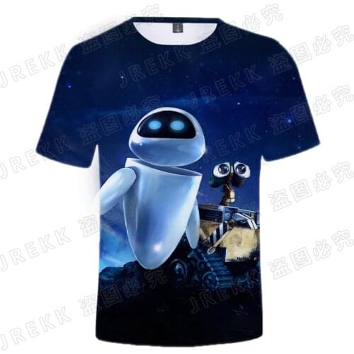 2020 New Disney WALL·E 3D T shirt Men Women Children Fashion Streetwear Boy Girl Kids Printed T-shirts Casual Cool Tops Tee
