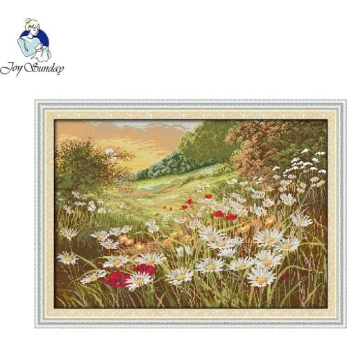 Joy Sunday Beautiful Flowers Free Shipping Needlework DIY Painting Cross Stitch Embroidery Romantic 3D Flower Cross-Stitch Kits