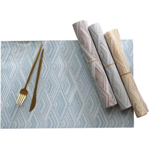 PVC Mat 3 Non-slip Mat Type Nordic Style Fancy Waterproof Heat Insulation Wave Modern Minimalist Dining Table Placemat