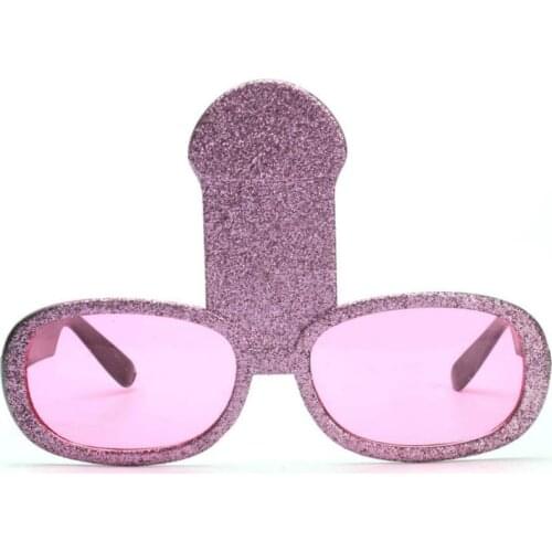 1PC NEW Creative Shiny Purple Gold Penis Sunglasses Bachelorette Party Supplies Bachelor Glasses Classy Hen Party Favors Decor