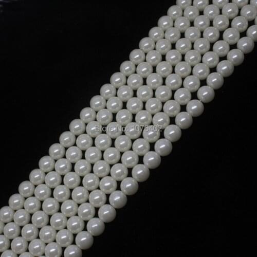 Mini. order is $7!Wholesales 580pcs,8mm White Plastic Pearl Round Loose Beads