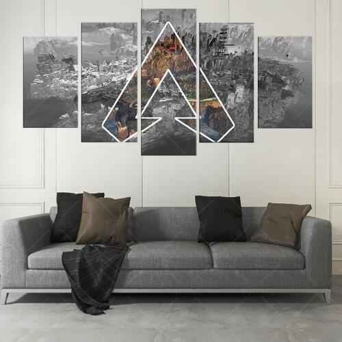 Home Decor Poster HD Pictures Prints Canvas 5 Piece Modular Apex Legends Game Living Room Art playroom Decorative Cartoon Painti
