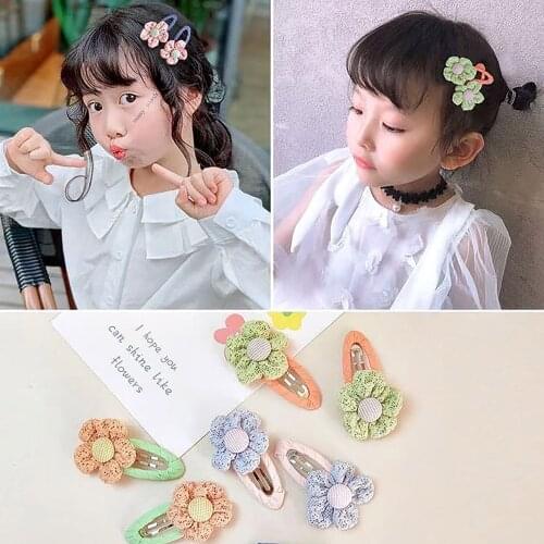 [Three-Piece Set] 2021 New Childrens Hair Accessories Cute Flowers Childrens BB Clip Girls Hairpin Hair Rope