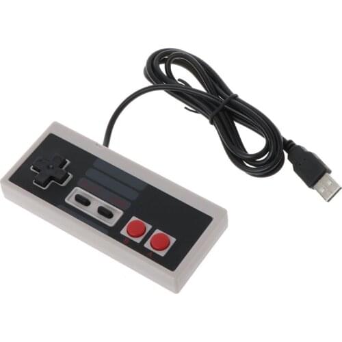 2021 New USB Gaming Controller Plug-Play Plastic Black+Gray for NES PC Windows New