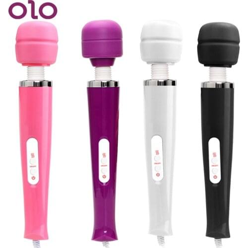 OLO Powerful Big Magic Wand Vibrator Clit Stimulator Massager AV Wand Vibrators Vibrating Dildo 10 Speeds Sex Toys for Women