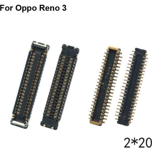 2pcs FPC connector For Oppo Reno 3 LCD display screen on Flex cable on mainboard motherboard For Oppo Reno3
