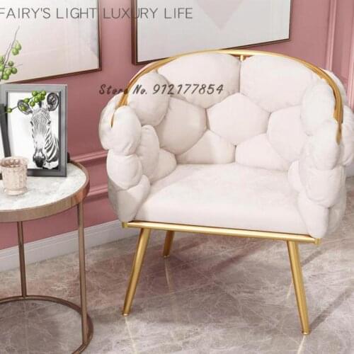 Light luxury nordic single sofa chair leisure net red ins creative nail shop dressing chair makeup chair bedroom chair