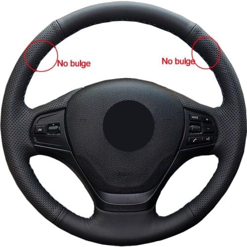 Hand Sewing Car Steering Wheel Cover Wrap Leather Suede For BMW F20 F21 F22 F23 F30 F31 F34 F32 F33 F36 Volant Car Accessories