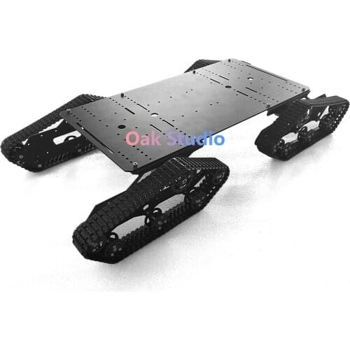 TR900 smart shock absorber 4WD metal tank chassis, high torque motor and remote control for DIY tank graduation design