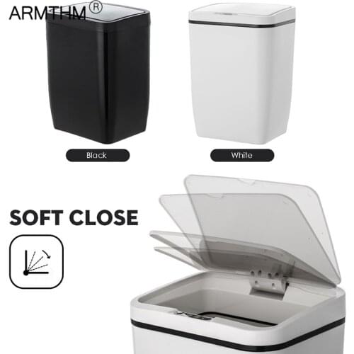 Intelligent Automatic Touchless induction Motion Sensor Kitchen Smart Trash Can Wide Opening Eco-friendly Waste Garbage Bin