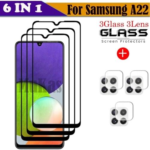 Tempered Glass For Samsung Galaxy A22 Screen Protector Glass For Samsung Galaxy A22 5G Camera Film For Samsung A22 5G Glass