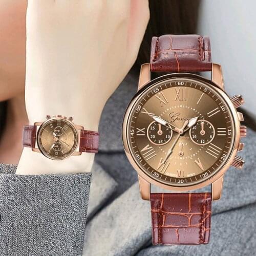 Women Watch Rhinestone Fashion Exquisite Women Leather Casual Watch Luxury Analog Quartz Crystal Wristwatch Bracelet Watch