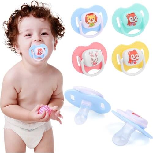 1PC Safe Silicone BPA-Free Nipple Baby Cute Pacifier Newborn Infant Pacifier Cartoon Nipple Soother Teether with Dustproof Lid