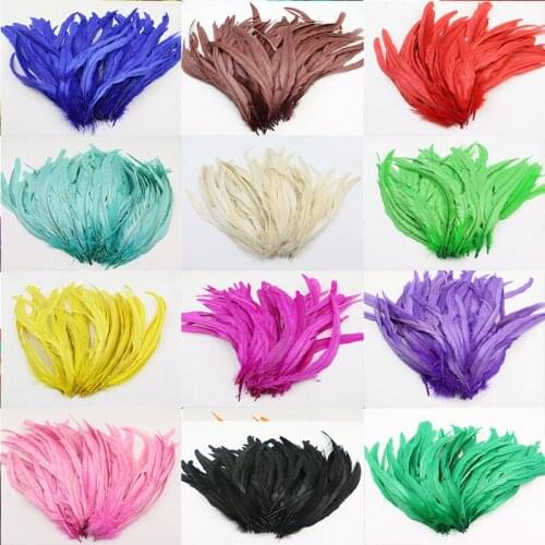 1000Pieces 25-30cm 10-12inch Long Chicken tails Feather DIY Natural Rooster coque feathers For Carnival Chirstmas Mask Decorates