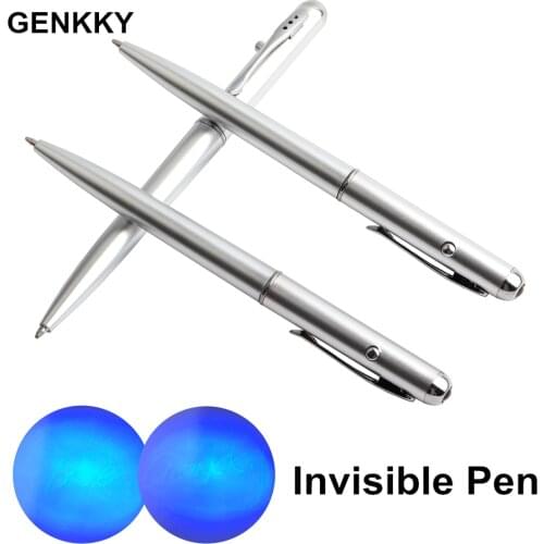 12 Pcs 2 In 1 Invisible Ink Pen with Purple Light Upgrade Spy Ninja Gadget To Write Secret Messages for Christmas Halloween Gift