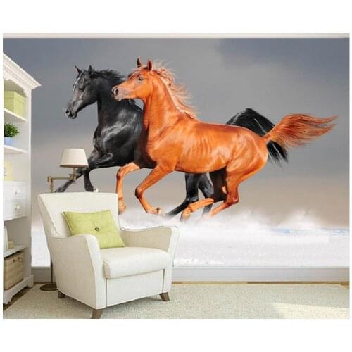 3d customized wallpaper photo 3d wallpaperBeautiful run horse photography 3d wallpaper for room