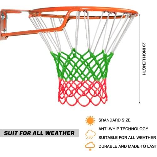 3X Luminous 20 inches Standard Basketball Net Premium Glowing Net
