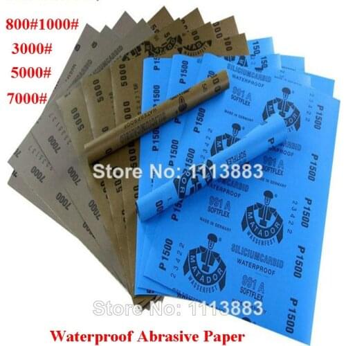 5 Sheets Kit Wet/Dry Waterproof Abrasive Sanding Paper Grinding Polishing Tools