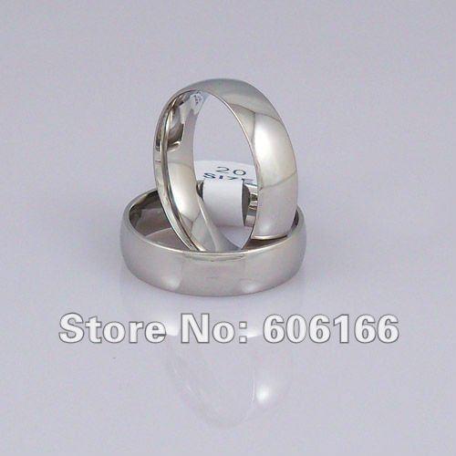Silver Tone High Polishing Dome Half Round Rings Comfort Fit Band Ring Stainless Steel Rings Fashion Jewelry