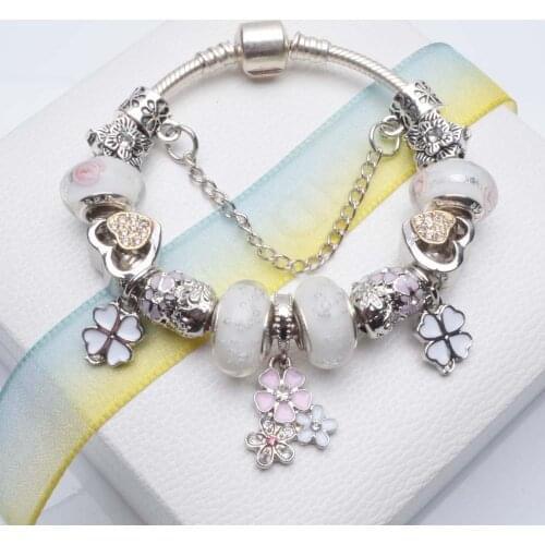 BRACE CODE Dropshipping Authentic Color Charm Bracelet for Women Fit Fine Bracelet Jewelry DIY Handmade Girlfriend Gifts