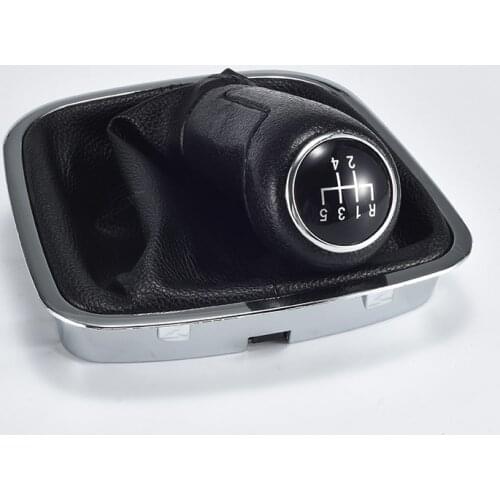 Black Chrome 5/6speed car gear shift knob for VOLKSWAGEN VW POLO 5N
