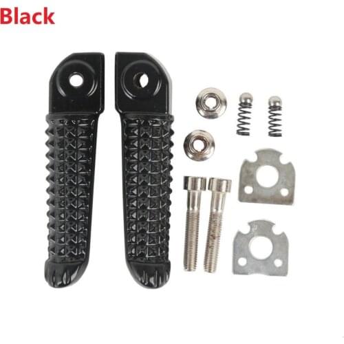 Black set Rear Footrests Foot Pegs Peg For YAMAHA YZF R1 1992-2019 R6 2003-2017 03 04 05 06 07 08 Silver Matt Black Motorcycle