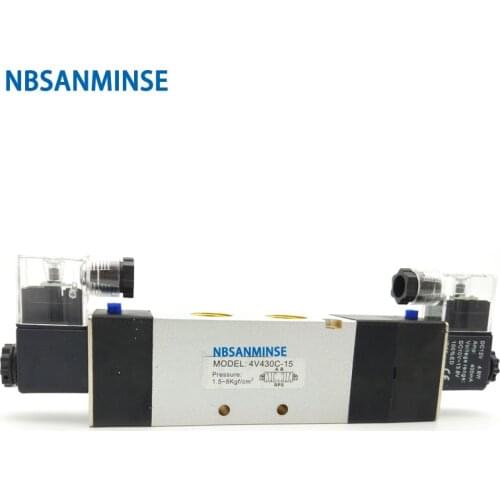 4V410 4V420 4V430 G Thread 1/2 4V series Solenoid Valve Electromagnetic Valve AirTac Type Solenoid Valve NBSANMINSE