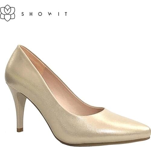 Fantastic Bling upper Thick heel pump for women office wedding with high square heel femals pumps with pointed toe slip-on shoe