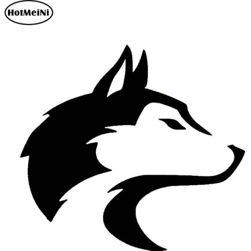 HotMeiNi Husky Pet Dog Alaska Sled Wolf Canine Coyote Snow Car Truck Bumper Window Sticker Decal Car Styling 13cm X 13cm