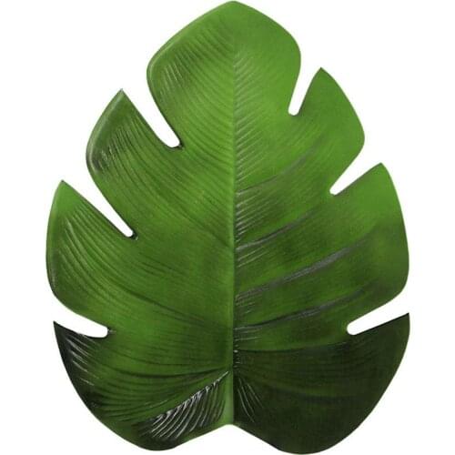 Artificial Monstera Leaf Kitchen Placemat Mat Bowl Anti-Slip Pad Party Decor