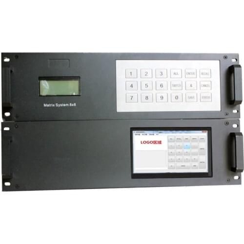 Mixed HD Matrix Switch 8X8 Slot Plug-in Card HDMI/DVI/VGA/AV/SDI 1080P Video RS232 Ethernet USB IR Remote Control