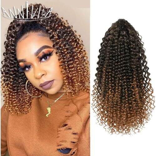 Drawstring Puff Afro Kinky Curly Ponytail Hair Extension Synthetic Clip in Pony Tail African American Short Wrap Hair For Women