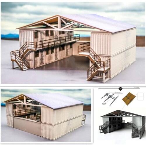 1:87 HO Scale Container Building Model for Sand Table Building Scene Decorations T19