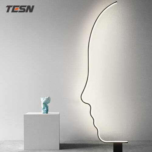 Fashion creative personality floor lamp living room sofa bedroom study modern minimalist art face floor lamp