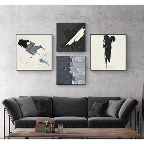 Mosete Wall Black And White Paintings