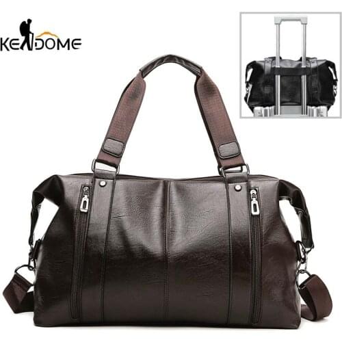 Men Handbag Leather Large Capacity Travel Bag Fashion Shoulder Bag Travel Duffle Tote Bag Casual Messenger Crossbody Bags X155D