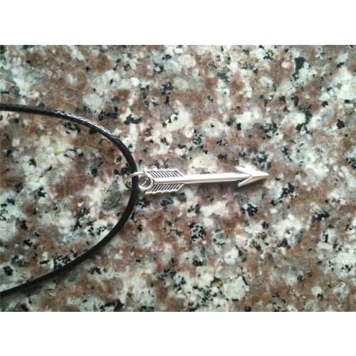 New Small weapon Arrow love at first sight Pendant Necklace Women Love sign Simple Cupid Arrow leather Necklace lucky jewelry