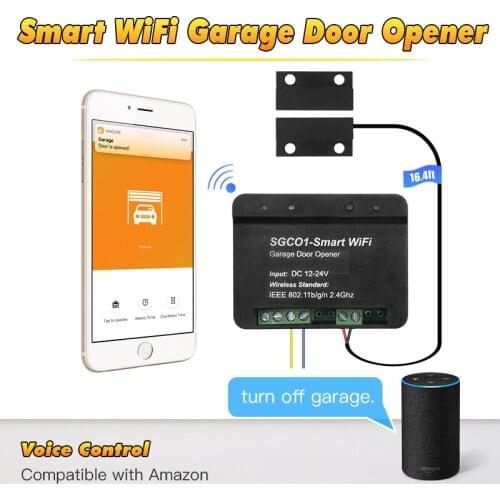 WiFi Switch Swing Sliding Garage Door Opener Controller With X-House APP Voice Control Smart Receiver