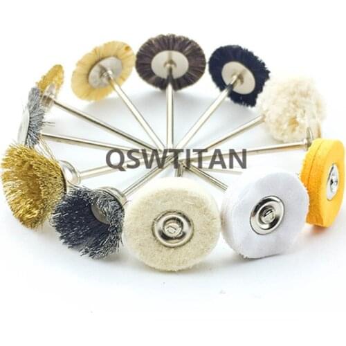 Dental Lab Brush Polishing Wheel Polishers for Rotary Tools 2.35mm Cloth Polishing Dental technician material