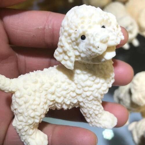 Professor carved ivory fruit dog wood furniture decoration, healing