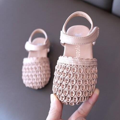 2021 Kids Summer Baby Girls Sandals Princess Party Dress Girls Shoes Fashion Children Toddlers Casual Flat Cut Out Sandals