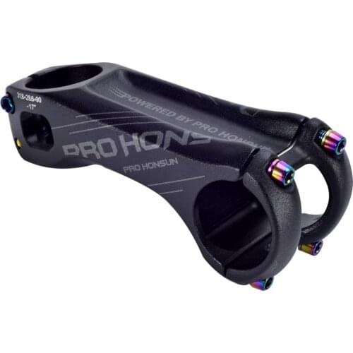 Mountain Bike Bicycle Stem -17 Degrees Aluminum Alloy Stem 70mm/ 90mm Negative Angle Stem Outdoor Sports Cycling Accessories