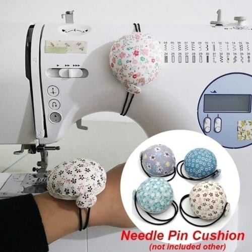 Lovely Ball Shaped Needle Pin Cushion Pincushion Elastic Wrist Strap Band Stitch Needlework Mat DIY Craft Supplies
