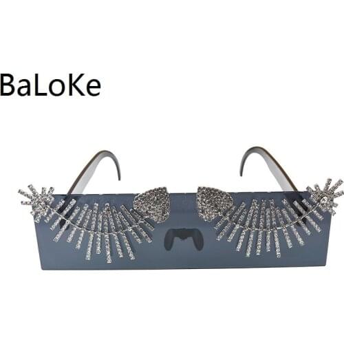 Rimless Square Fishbone Sunglasses Women Rhinestone Retro Gradient Sun Glasses Vintage Oversized Feminino Eyeglasses