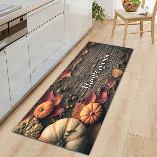Thanks Giving Day Kitchen Carpet Doormats Entrance Door Mats Non-slip Soft Hallway Rugs for Living Room Bedroom Bathroom
