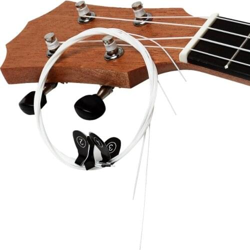 5Sets 4Pcs/lot Ukulele Strings White Nylon Hawaii Four Strings Guitar Ukelele 1st-4th Strings for Primary Guitar Players